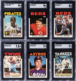 1986 Topps Tiffany SGC Graded Card Collection (6)